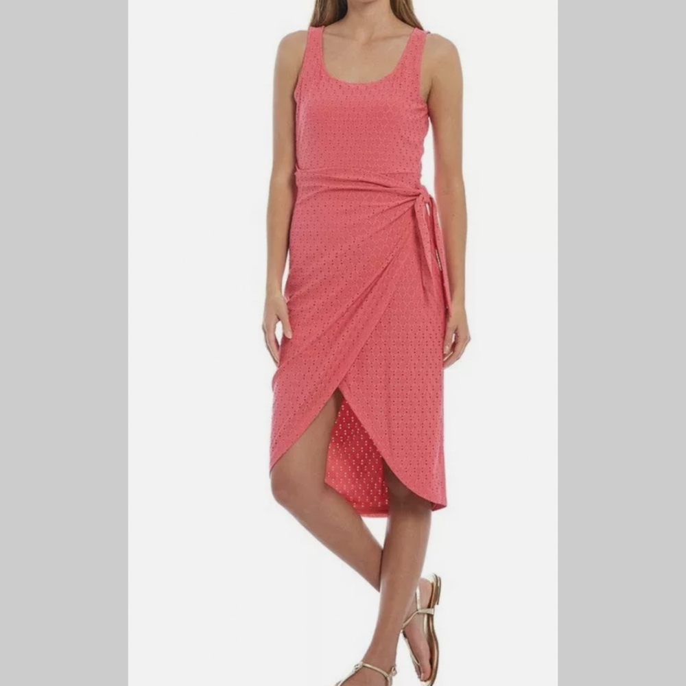 Michael Kors Pink Sleeveless Wrap Dress